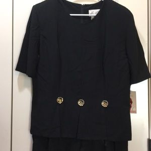 NWT Kathy Lee Collection Size 12 Black Dress